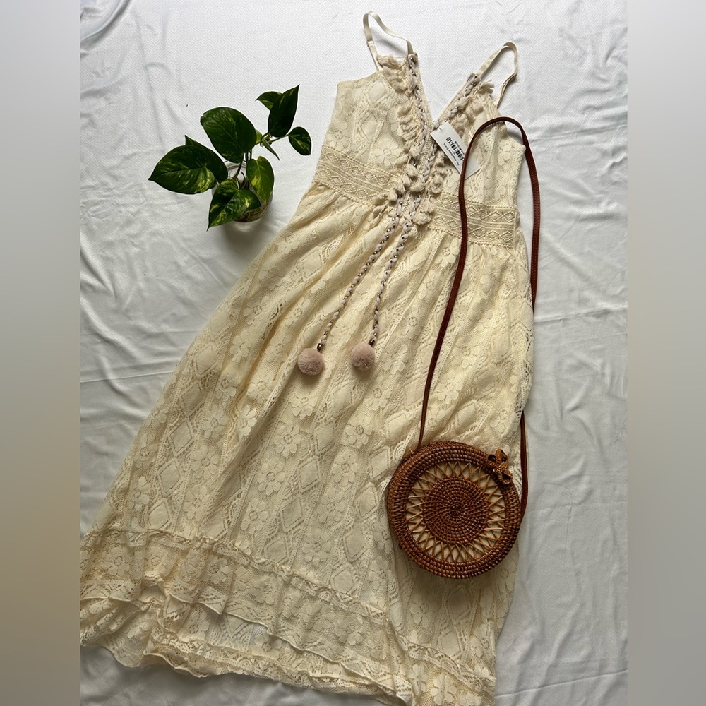 NWT amellia the Angel baby dress boho inspired lace dress with spaghetti straps